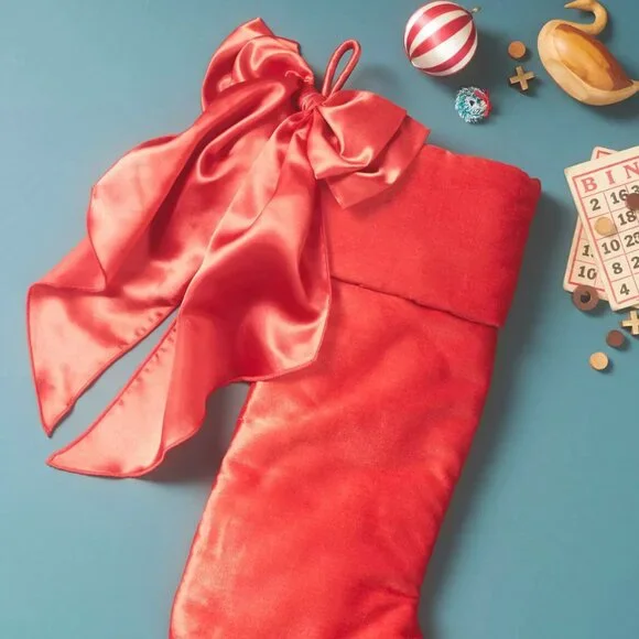 Velvet Bow Stocking